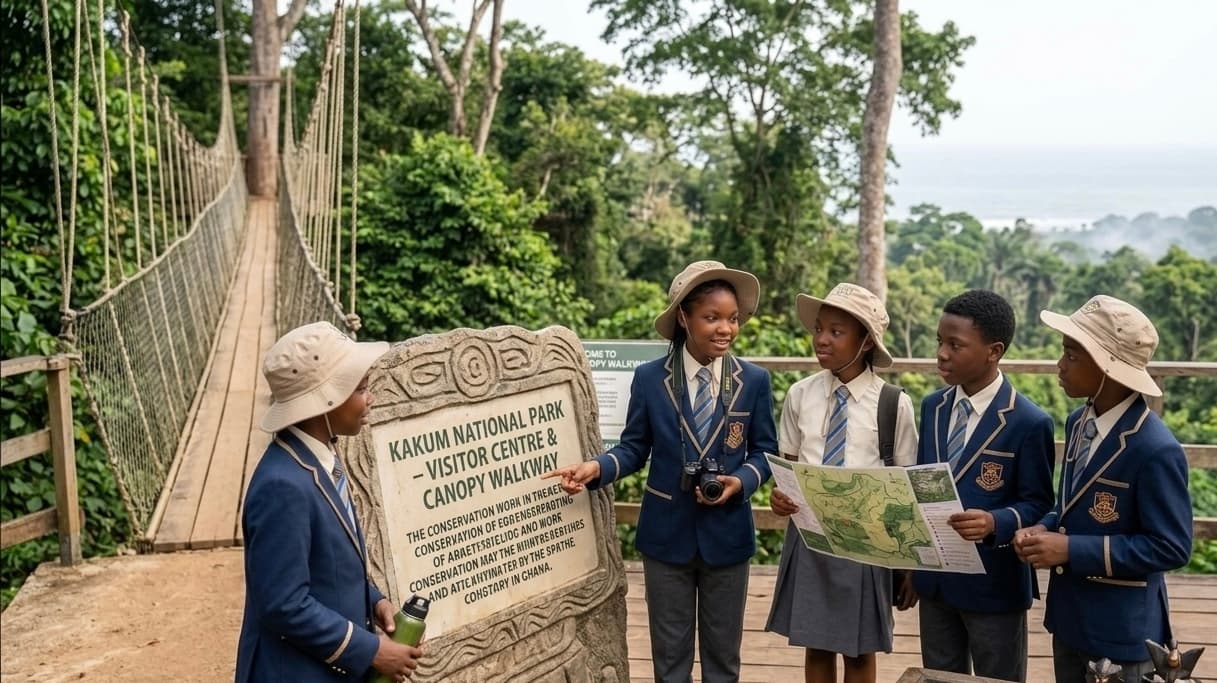 Students exploring heritage learning during a field trip