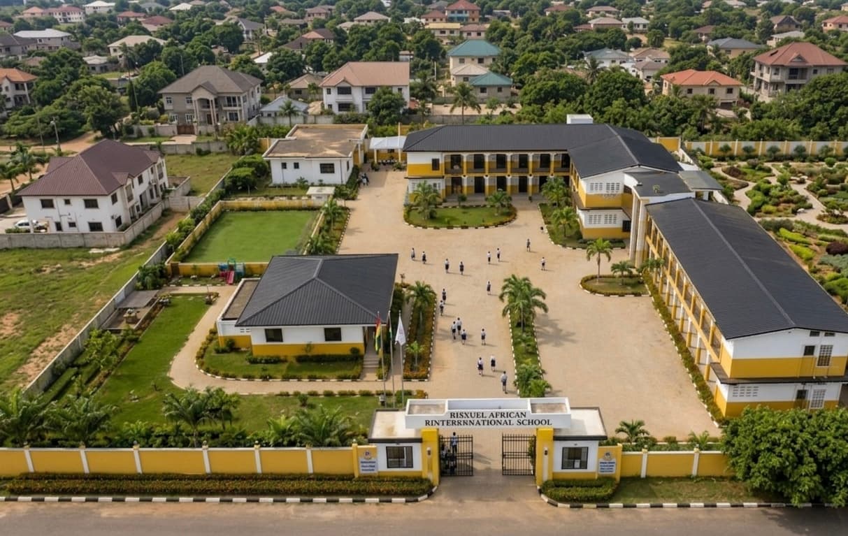 Aerial view of the Risxuel African International School campus